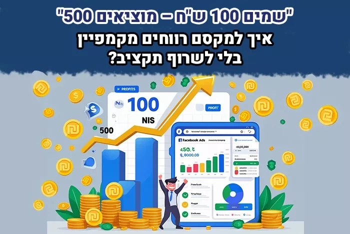 איך להפוך תקציב קטן של 100 שח בקמפיין פייסבוק לרווח של 500 שח בעזרת אסטרטגיה חכמה וטרגוט נכון